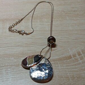 Fashion Costume Jewelry Silver Tone Large Metal Vintage Necklace #43